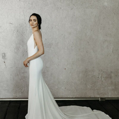 Side view Emerson Alyssa Kristin - - Claire - Bold & Daring Wedding Style - Revelle Bridal