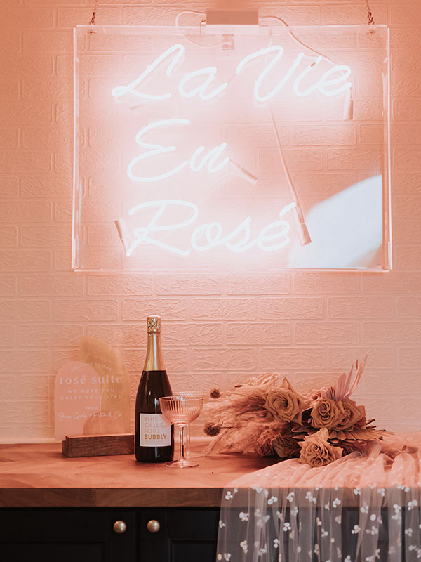 Revelle Bridal Styled Shoot at Revelle Bridal La vie en rose neon