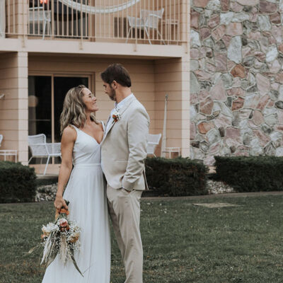 Revelle Bridal Styled Shoot at June Motel portraits of couple