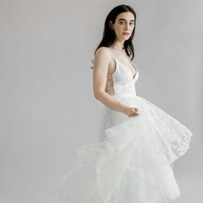 Christine Deep V Lace - Revelle Bridal - Three last minute ideas for your bridal look