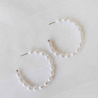 Pearl hoop earrings - Revelle Bridal - Shop Revelle