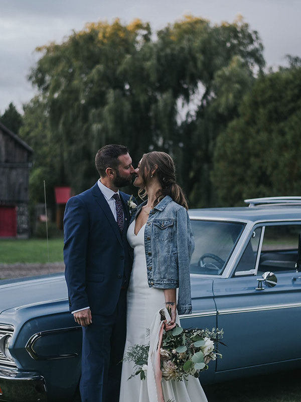 Blue Car Mrs Jacket- Revelle Bridal Ottawa - 2022 Wedding Trend Predictions.