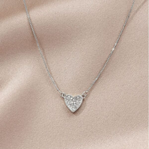 Pave Heart Pendant Shop Revelle - Bridal Accessories - Gift