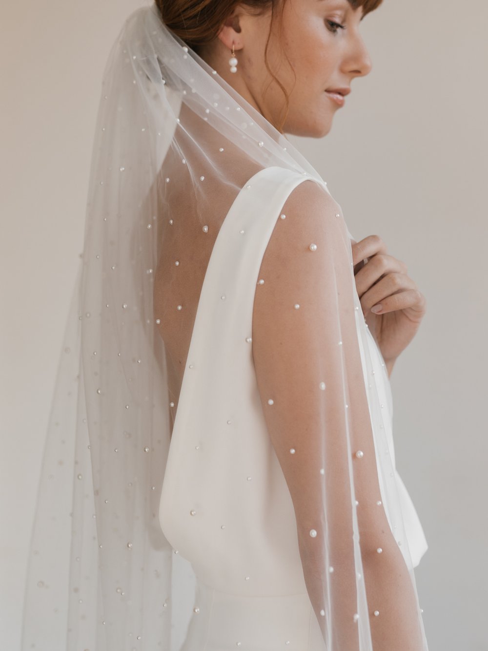 Revelle Bridal Boutique Ottawa - Davie and Chiyo - Pearl Veil