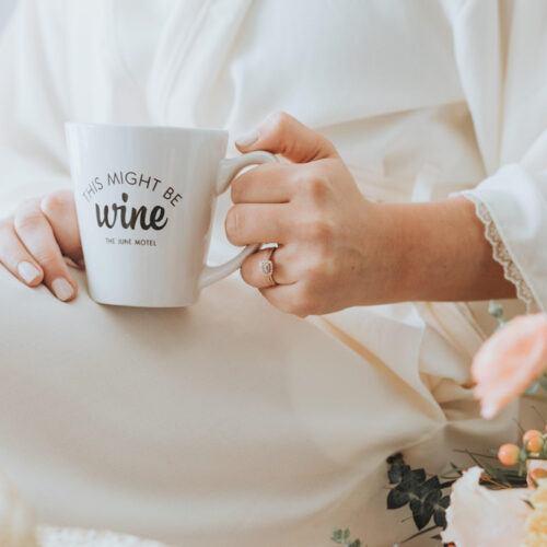 This Might Be Wine Mug - The June Motel - Revelle Bridal - Styled Shoot
