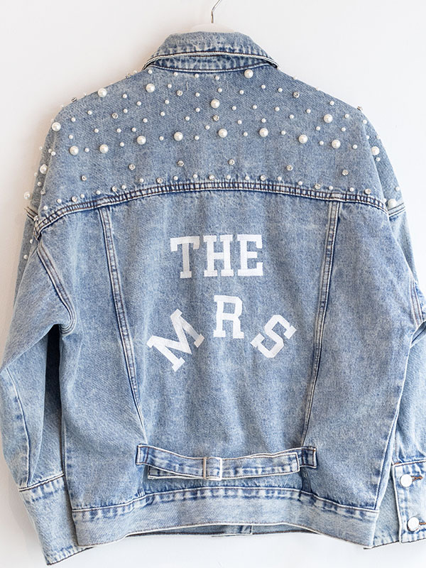 The Grace Back The Mrs Jacket - Bride - Revelle Brdial - Jean Denim Wedding Jacket