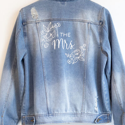 The Katie Back The Mrs Jacket - Bride - Revelle Brdial - Jean Denim Wedding Jacket