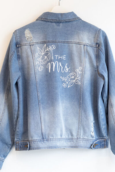 The Katie Back The Mrs Jacket - Bride - Revelle Brdial - Jean Denim Wedding Jacket