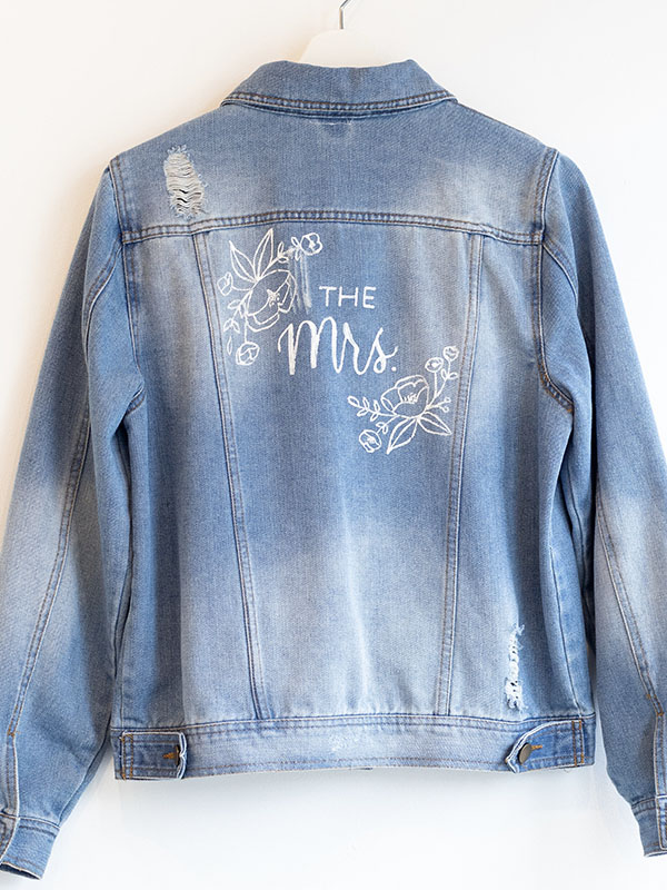 Painted Denim Jacket Jean Jacket Bride and Bachelorette 