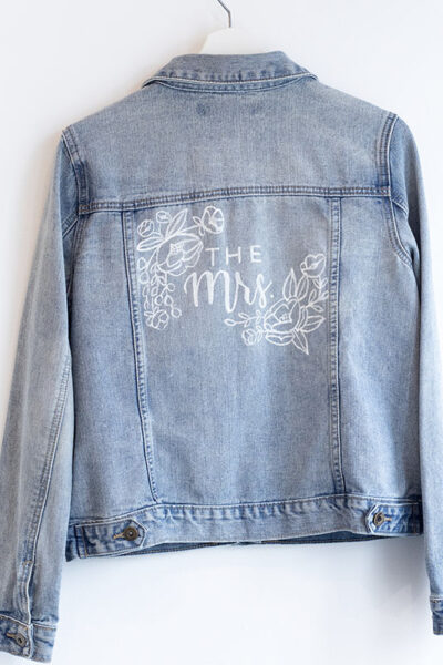 The Victoria back The Mrs Jacket - Bride - Revelle Brdial - Jean Denim Wedding Jacket