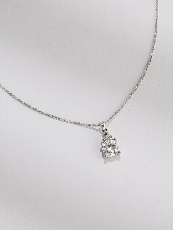 Chloe pendant by olive & piper at revelle bridal accessories crystal pendant necklace modern bride