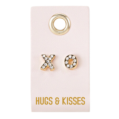 Hugs and kisses blvd by revelle Diamante stud earrings xo bridesmaid gifts bridal gifts