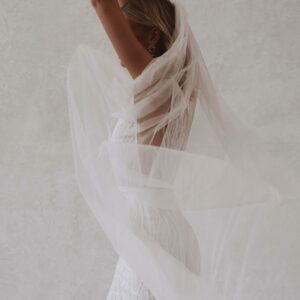 Made With Love Holly Veil Revelle Bridal Single Layer Cathedral Veil Boho Bride Modern Minimalist