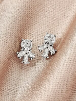 Olive and Piper Knight Studs Silver Revelle Bridal Accessories Earrings