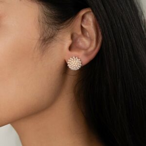 Pearl Pave Studs by olive and piper at revelle bridal accessories stud earrings
