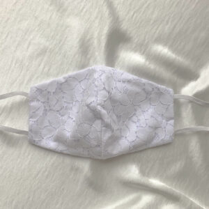 Revelle bridal accessories white lace adjustable face mask