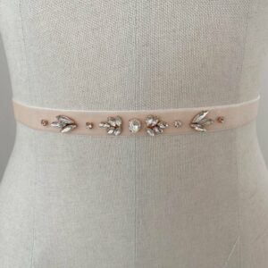 Sloane Sash wedding belt ribbon bridal accessories Revelle Bridal boho blush wedding rose gold