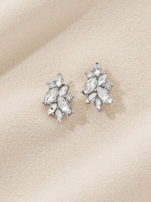 Vimi Studs Earrings Olive and Piper Revelle Bridal Accessories Statement Studs Modern Bride Silver