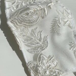 Sequin alenon lace mask Julia Cork revelle bridal
