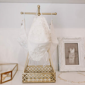 Sequin alenon lace mask Julia Cork revelle bridal