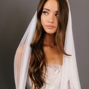 Day Dream Veil Tulle Veil by Untamed Petals available for purchase at Revelle Bridal Sample Fingertip or Cathedral Veil