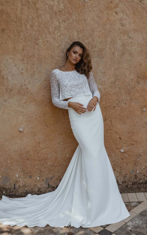 Anna Campbell Revelle Bridal Designers Collection Ottawa Modern Wedding Gown and Separates