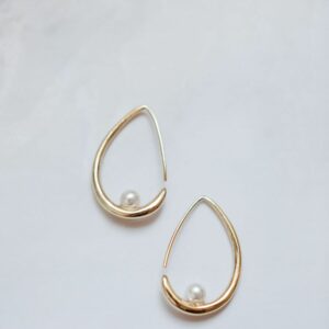 Jordyn Hoop Earrings Hushed Commotion Revelle Bridal Accessories Gold Jewelry