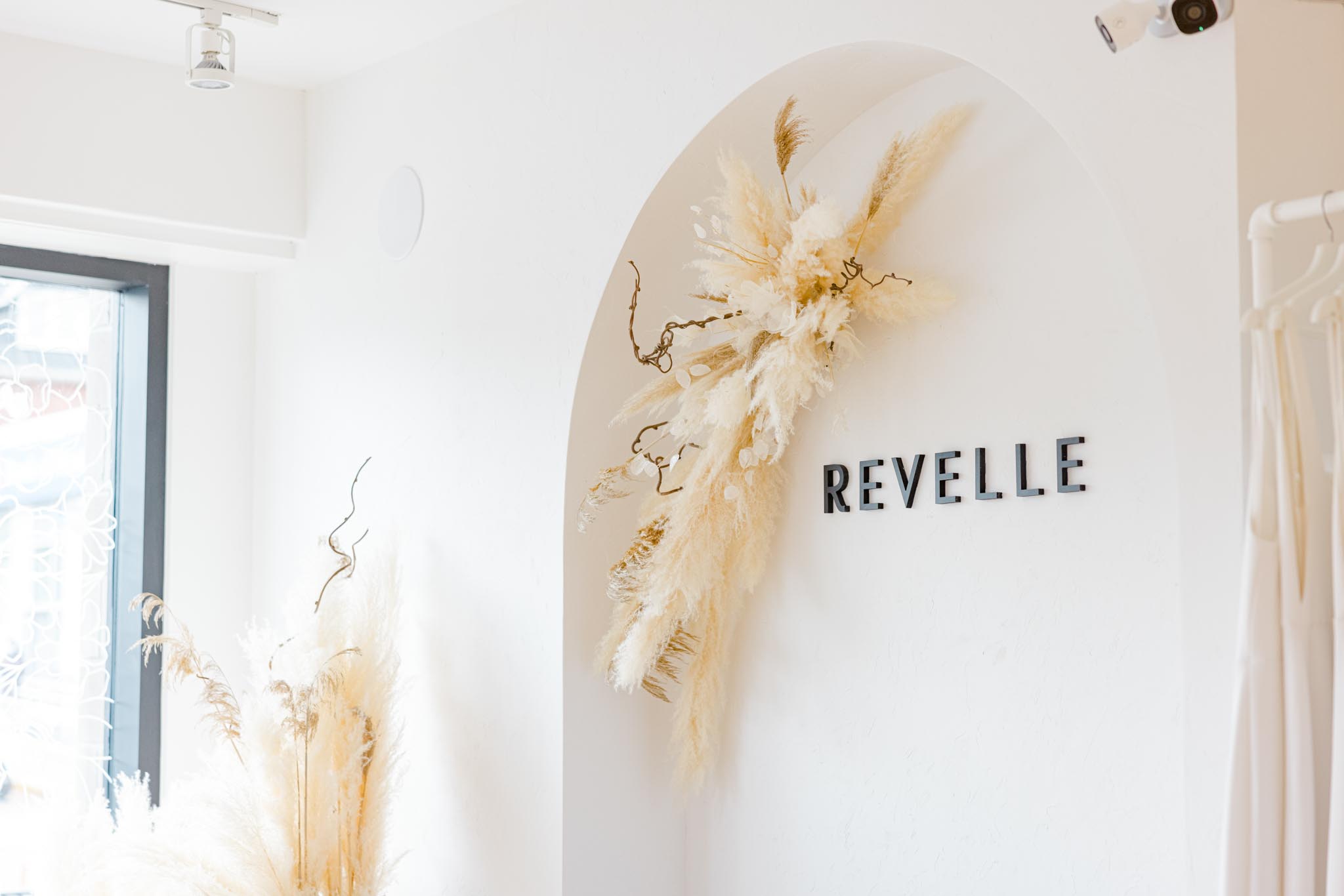 Revelle Bridal Shop Sign Dried Florals Photo by Grey Loft Sudio