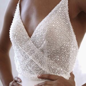 Mila Crepe by Made With Love beaded sparkly bodice