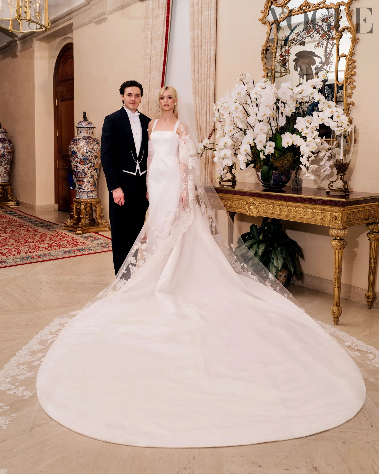 What prompts celebrity brides to wear the quintessential designers