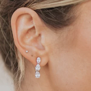 Baha Earrings gorgeous sparkling CZ mini crystal drops