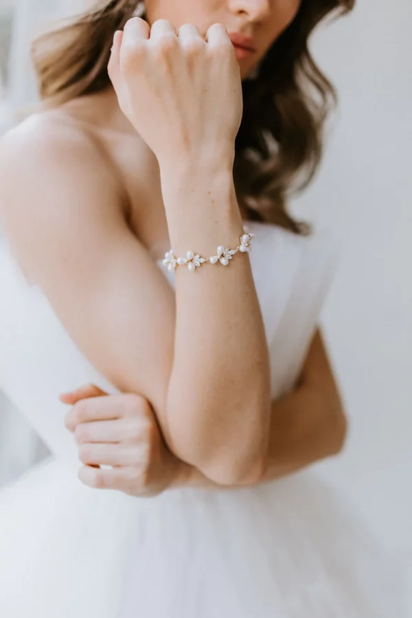 Nile Bracelet Gold Pearl Crystal Jewelry Bridal Accessories Wedding Jewellery Ottawa
