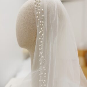 Anderson Veil BLVD by Revelle Bridal Cathedral Veil Pearl studded Wedding Accessories Ottawa
