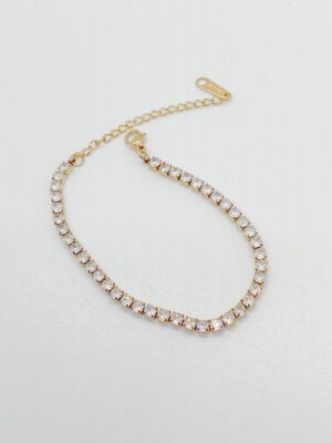 Bevan Bracelet BLVD by Revelle Bridal Wedding Jewelry Tennis Bracelet gold