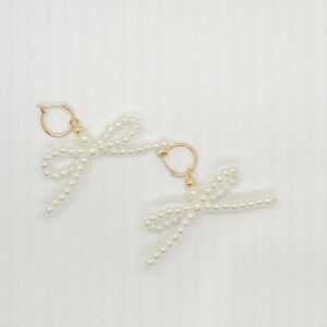 Brierwood Bow Earrings by BLVD by Revelle Bridal Jewelry Wedding Pearl Bows Modern Accessories Earring
