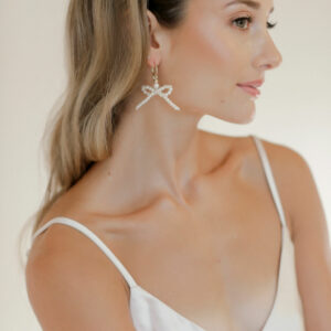 Brierwood Bow Earrings by BLVD by Revelle Bridal Jewelry Wedding Pearl Bows Modern Accessories Model