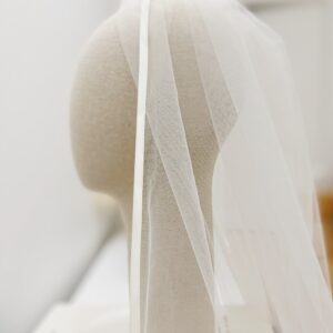 Hawthorne Veil BLVD by Revelle Bridal Cathedral Ribbon Ivory Tulle Veil Ottawa
