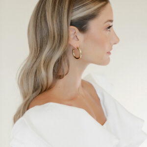 Madison Hoops by BLVD by Revelle Bridal Gold Hoop Earrings Wedding Jewelry Ottawa profile