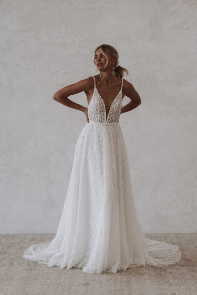 Louie Flowy by Made With Love Bridal MWL 3d lace wedding dress