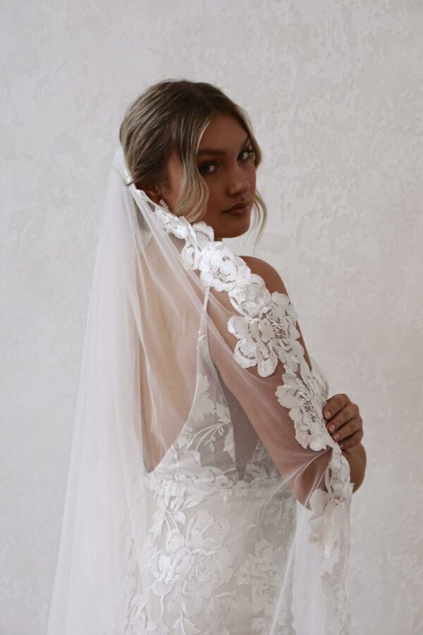 Elsie Veil - Made With Love Bridal - MWL accessories- Wedding Lace Veil