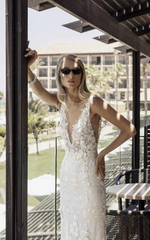Gabrielle Atelier Modern Wedding Dresses - Carla - Lace wedding gown modern bride- Ottawa