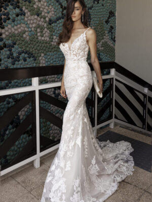 Gabrielle Atelier Modern Wedding Dresses - Kiara - Lace mermaid wedding gown modern bride- Ottawa