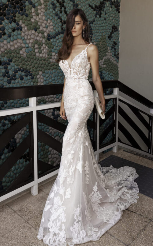 Gabrielle Atelier Modern Wedding Dresses - Kiara - Lace mermaid wedding gown modern bride- Ottawa