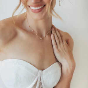 Miles Choker by Untamed Petals - Crystal teardrop necklace 14k gold wedding jewelry bridal jewellery Ottawa