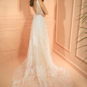 Chloe by Rish Bridal - Back-Boho Vibes wedding dress - sample sale wedding gown available for purchase at Rvelle Bridal in Ottawa