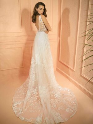 Chloe by Rish Bridal - Back-Boho Vibes wedding dress - sample sale wedding gown available for purchase at Rvelle Bridal in Ottawa