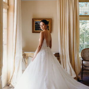 Topaz wedding dress by Hera Couture Gown sample at Revelle Bridal back
