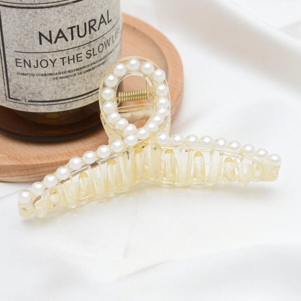 Sterling Pearl Hair Claw Clip - Bridal Hair Accessory