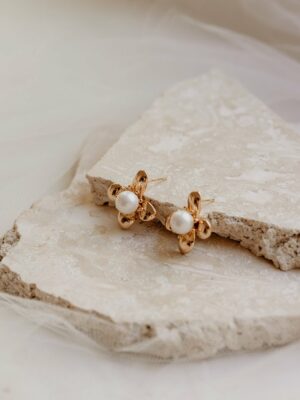 Clover Earrings by Jade Oi in Gold - Revelle Bridal Wedding Jewelry