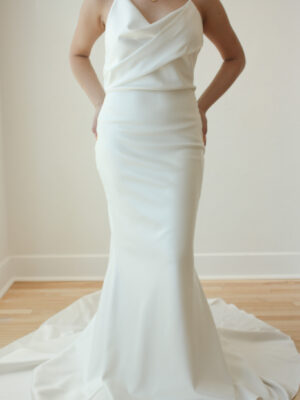 Despina by Sarah Seven Wedding Dress Draped Silk